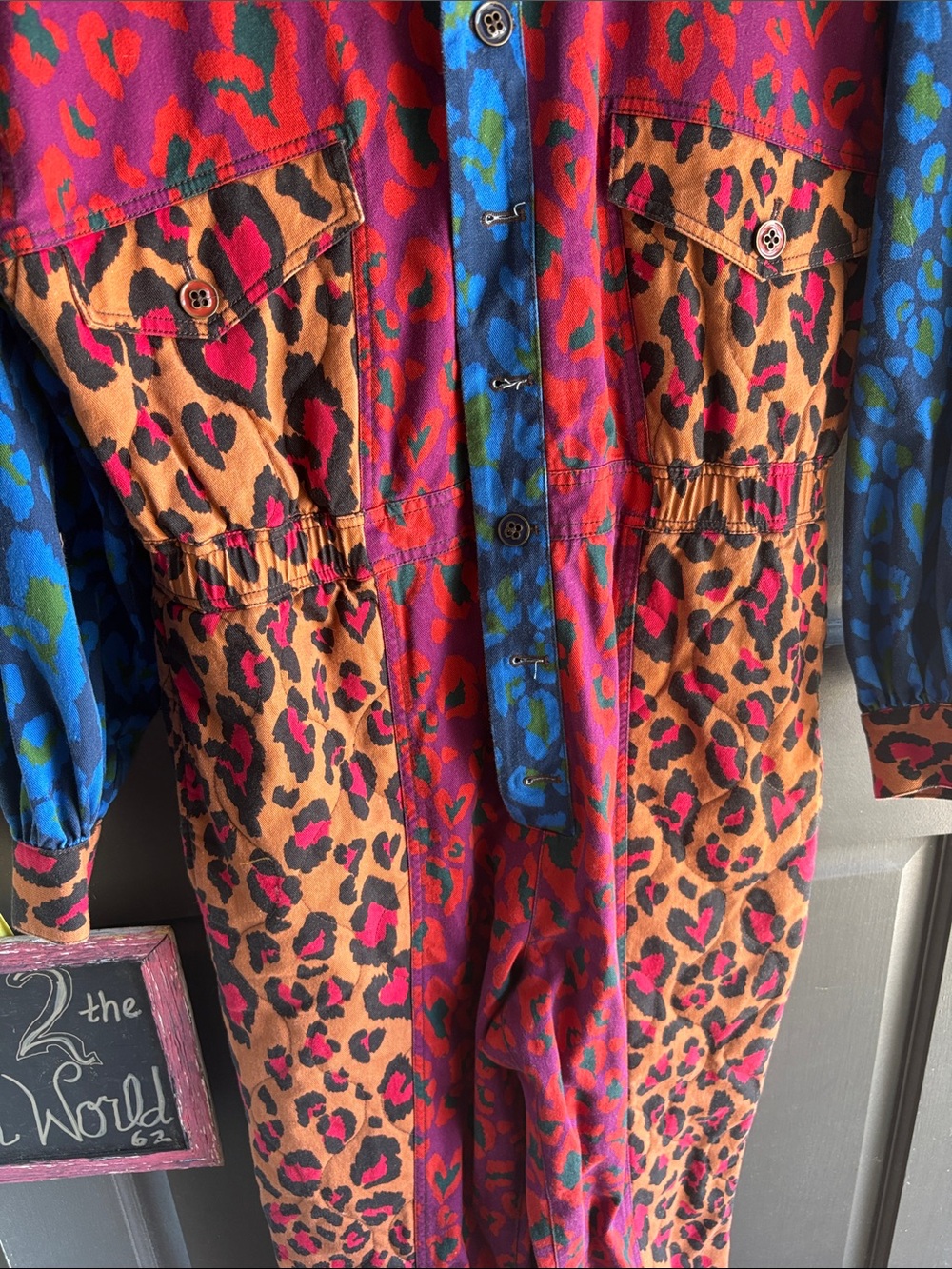 Farm Rio Leopard Print Jumpsuit multi print - Picture 4 of 9